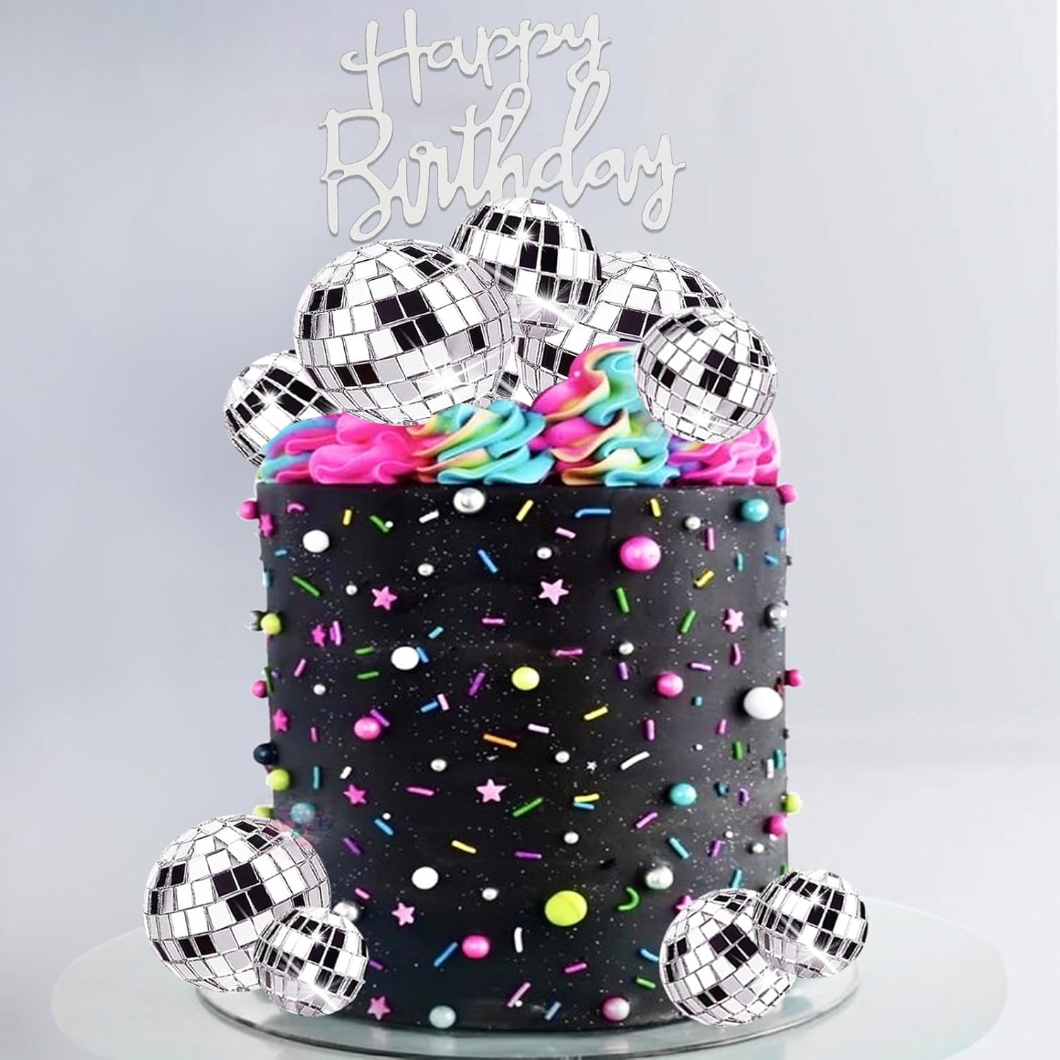 Star Tree Topper - 23 Adet Disko Topu Kek Dekorasyon,