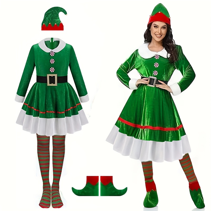 Elf Costume Christmas - 5 adet Noel Elf Kostüm Seti