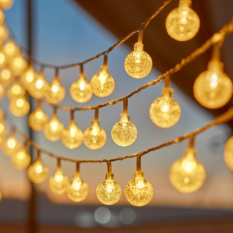 Christmas Lights Outdoor - LED Güneş Açık Su Geçirmez Kabarcık