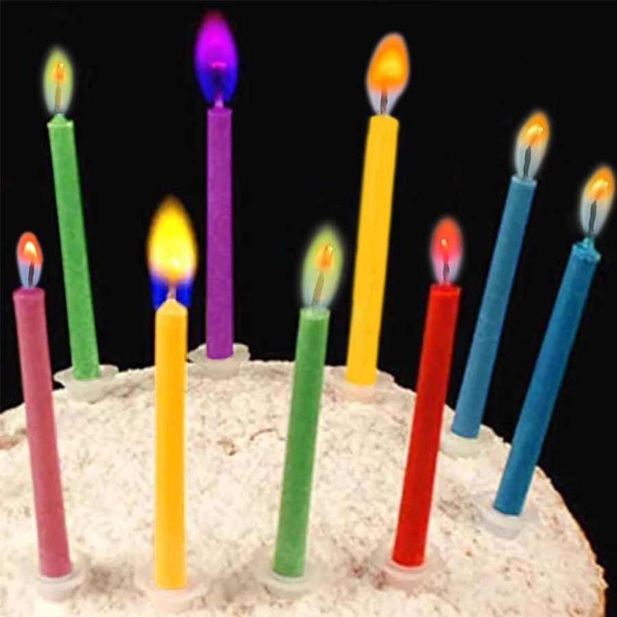 Holiday Candle Set - 12/24 Adet doğum günü pastası mumları