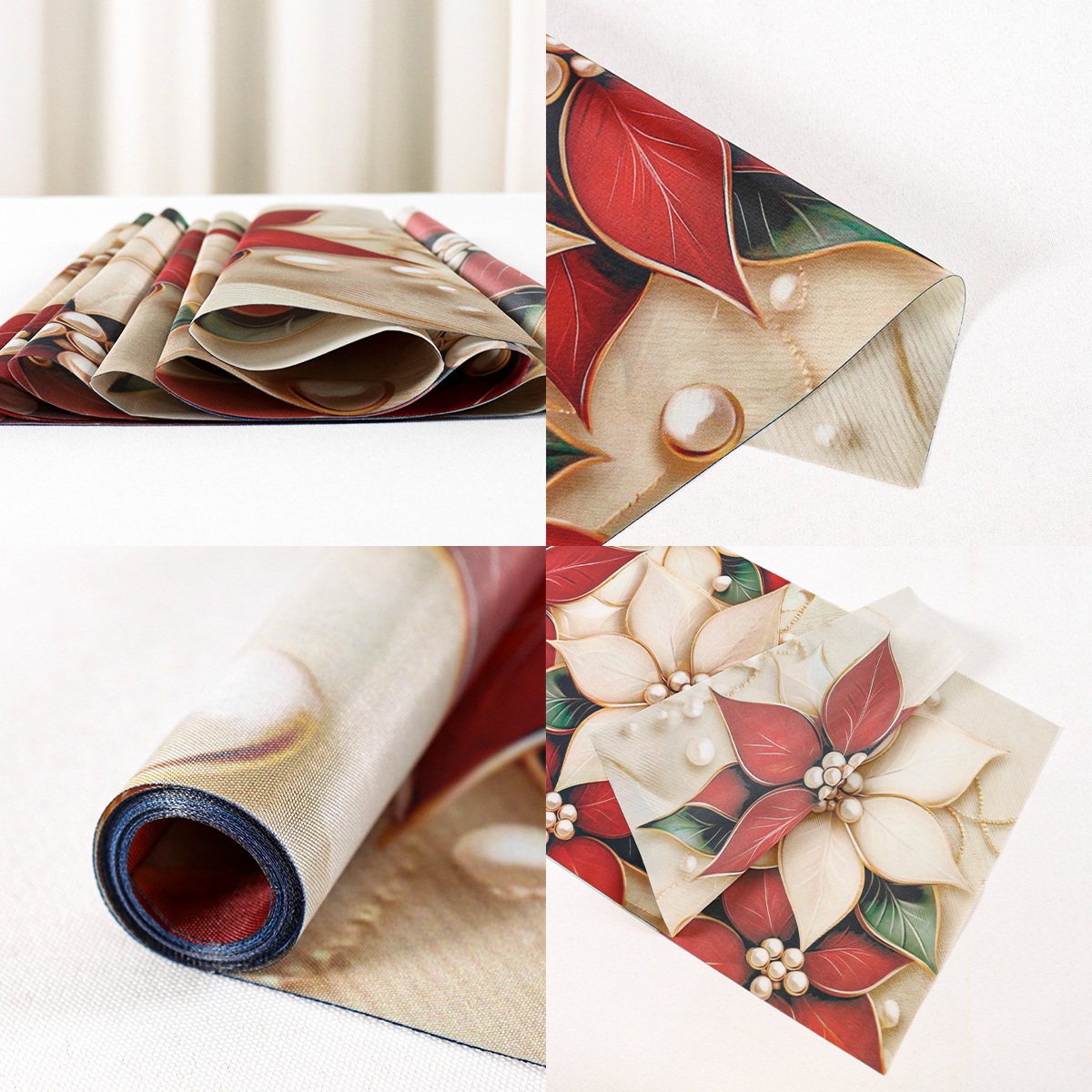 180*35cm Çiçekli Noel Masa Ört - Christmas Table Runner incelemesi ve fiyatı