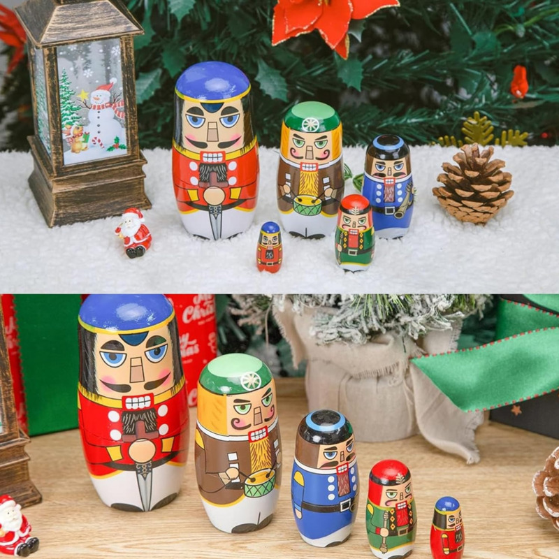 5 adet Rus Fındıkkıran İç İçe  - Nutcracker Figurine incelemesi ve fiyatı