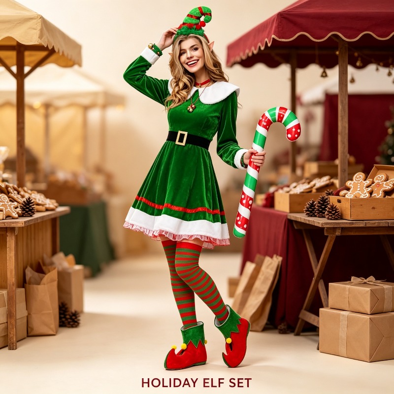 Kadın Noel Elf Kostüm Seti, Ke - Elf Costume Christmas incelemesi ve fiyatı