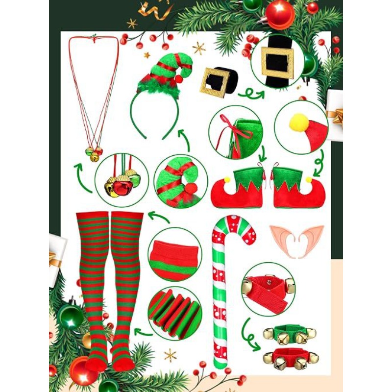 Kadın Noel Elf Kostüm Seti, Ke - Elf Costume Christmas incelemesi ve fiyatı