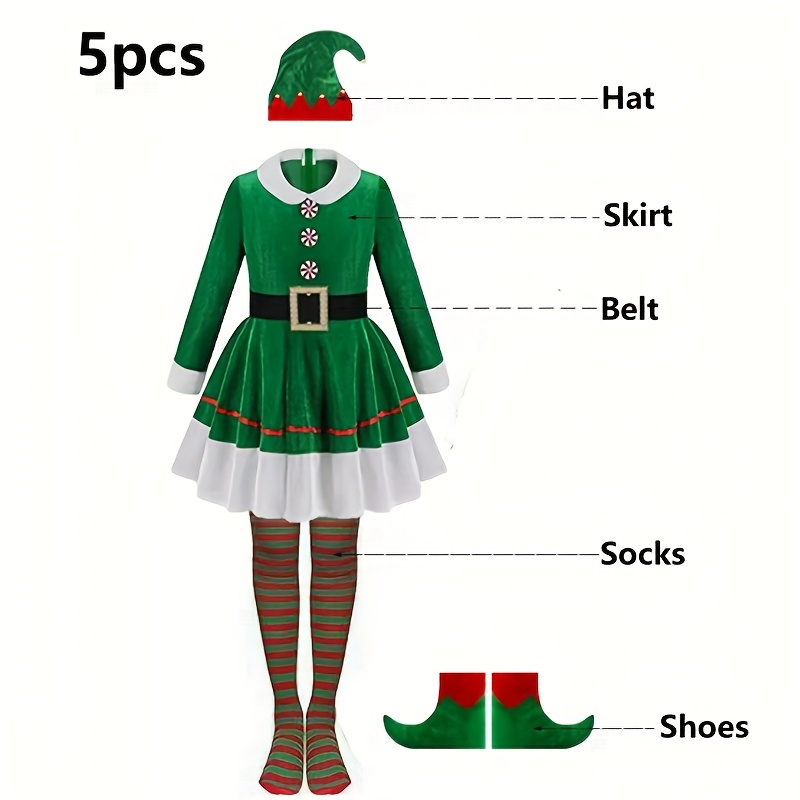 5 adet Noel Elf Kostüm Seti Ka - Elf Costume Christmas incelemesi ve fiyatı