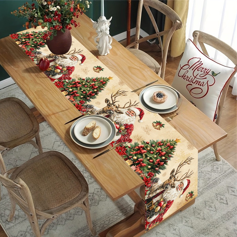 Vintage Noel Masa Örtüsü Retro - Christmas Table Runner incelemesi ve fiyatı