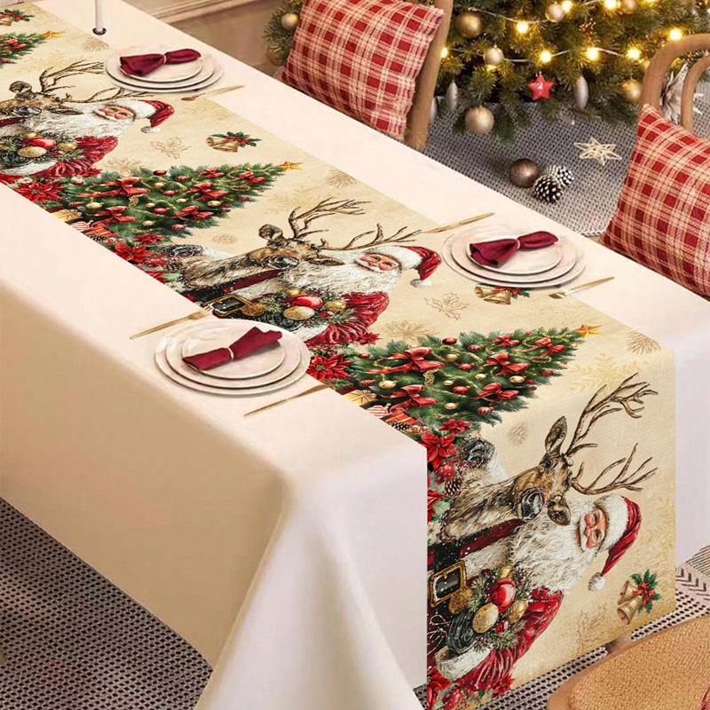 Vintage Noel Masa Örtüsü Retro - Christmas Table Runner incelemesi ve fiyatı